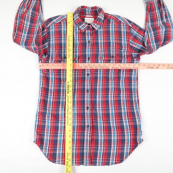 Ralph Lauren Denim & Supply Plaid Thick Flannel BIG SHIRT Women's Small - Picture 12 of 13